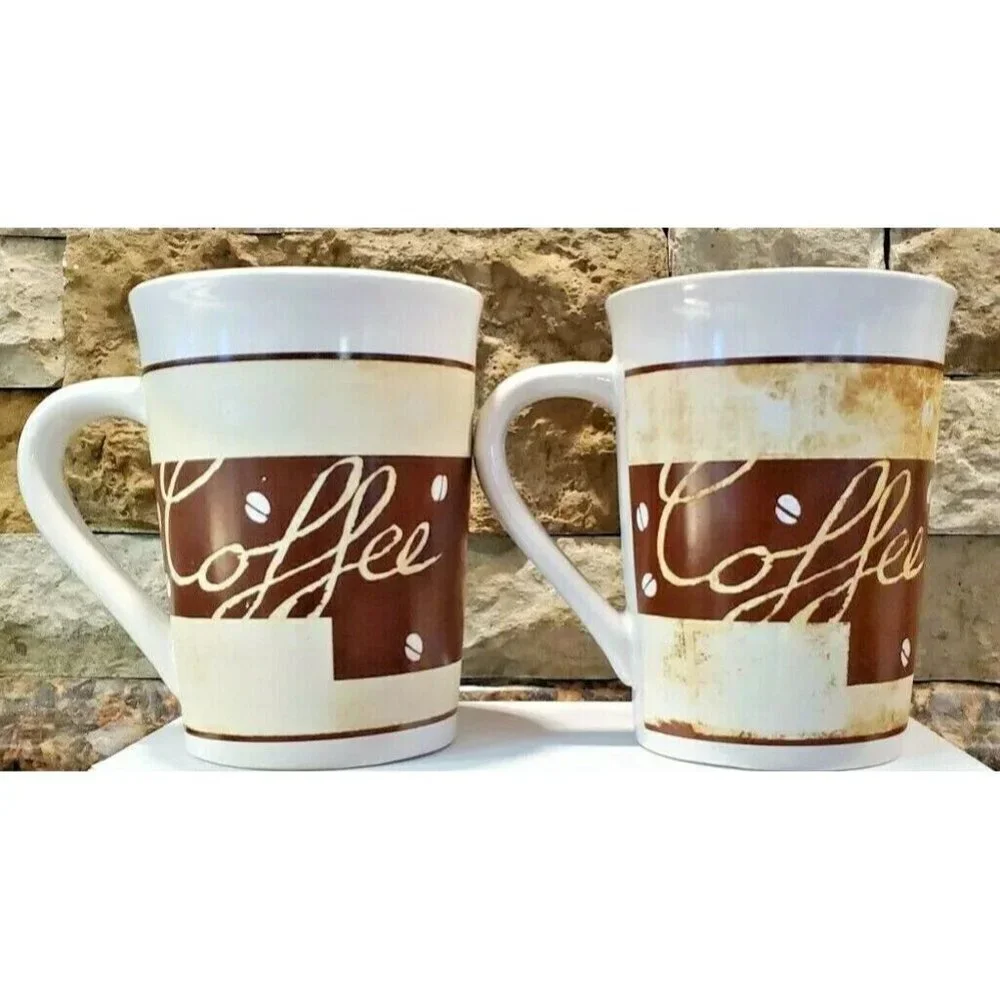 Set Of 2 Royal Norfolk Coffee Mugs ,Hot Chocolate Tea Mug Coffee Bar